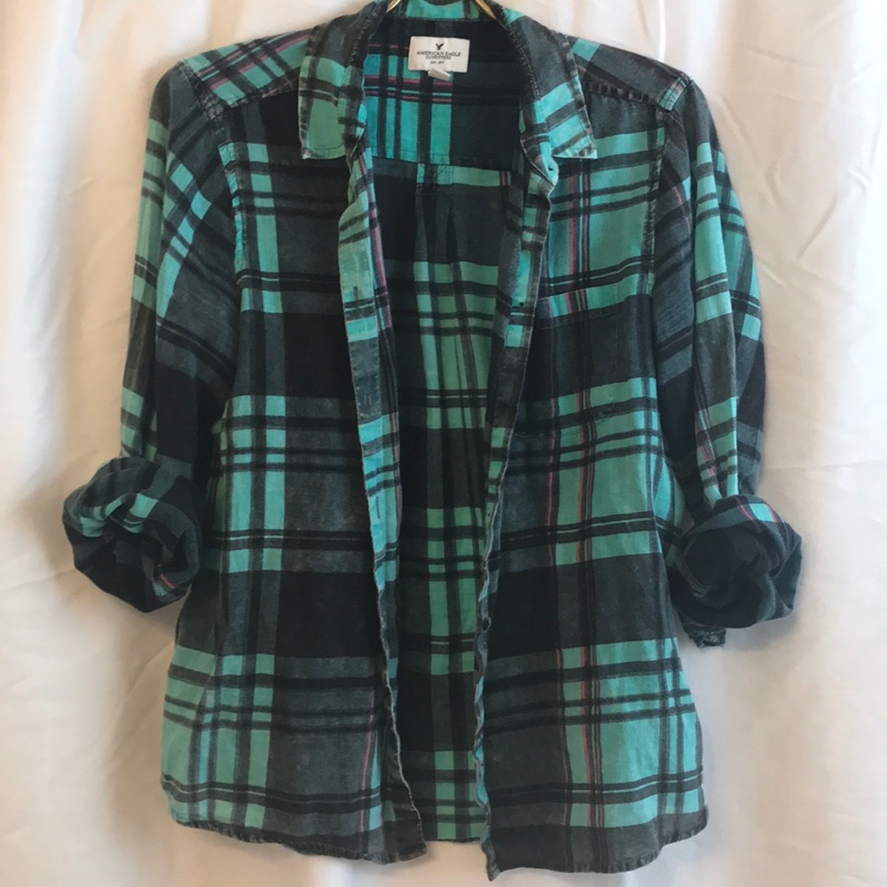 American Eagle lightweight Boyfriend fit flannel